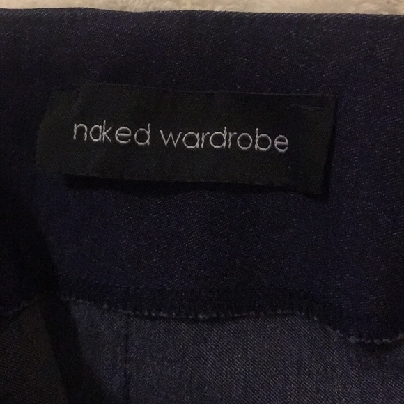 Naked Wardrobe midi jean skirt with high side slit - Picture 3 of 4